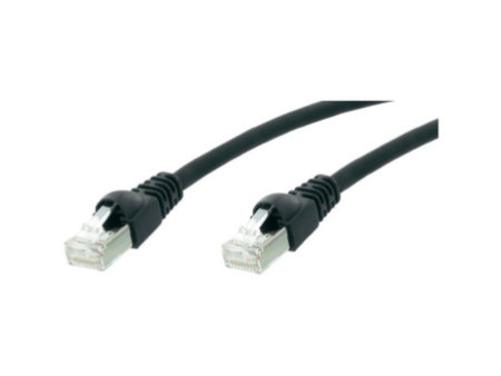 Telegärtner Câble patch, Cat.6a, S/FTP (profond), 10 m, noir