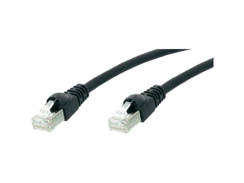 Telegärtner Câble patch, Cat.6a, S/FTP (profond), 10 m, noir