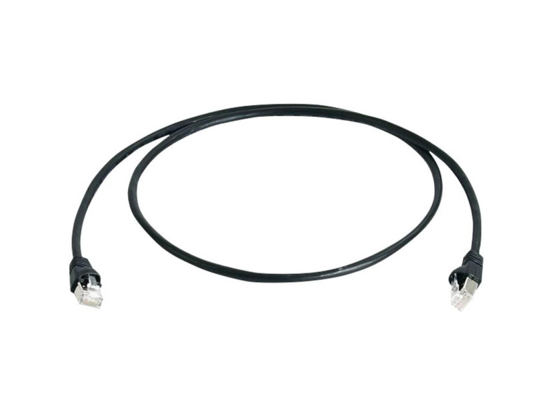 Telegärtner Câble patch, Cat.6A, S/FTP (profond),50,0 m,noir