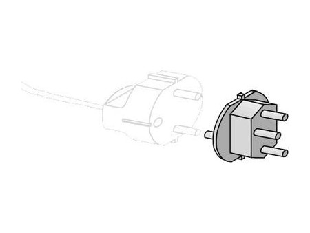 apranet adaptateur de voyage Suisse, plastique, noir
