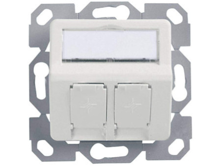 Telegärtner AMJ Boîtier encastrable, 50 x 50 mm, 2 ports