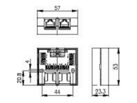 Telegärtner Boîte de raccordement VAD Cat.6 Ea, 2 x RJ45,