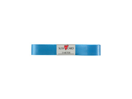 SUSY CARD Ruban cadeau 'double satin', 15 mm x 3 m, vert