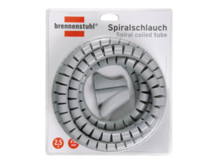 brennenstuhl Tuyau spiralé pour câbles, longueur: 2,5 m,gris