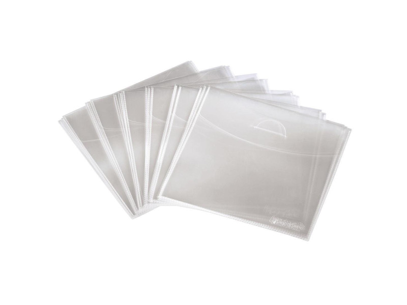 hama Pochette pour CD/DVD, PP, ouvert en haut, transparent