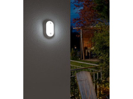 brennenstuhl Lampe LED ovale à détecteur de mouvement, blanc