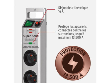 brennenstuhl Prolongateur multiprise 'Super-Solid', 8 prises