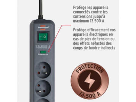brennenstuhl Prolongateur multiprise 'Eco-Line', 8 prises