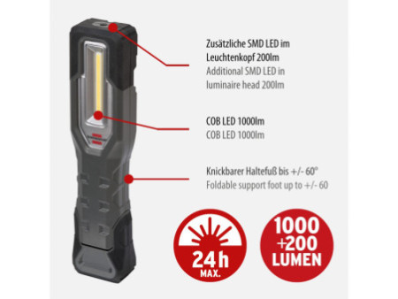 brennenstuhl Lampe torche LED rechargeable HL 1000 A