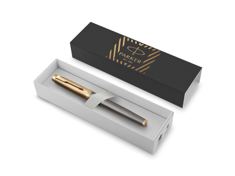 PARKER Stylo plume IM PREMIUM Arrow Grey GT, plume M