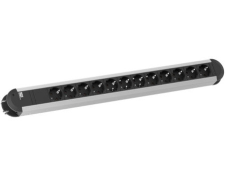 BACHMANN Barre multiprise PRIMO CLASSIC ALU, 12 prises sans