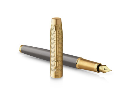 PARKER Stylo plume IM PREMIUM Arrow Grey GT, plume M