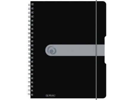 herlitz Cahier à spirales easy orga to go, A4, noir