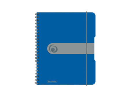 herlitz Cahier à spirales easy orga to go, A5, bleu