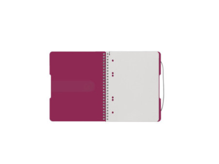 herlitz Cahier à spirales easy orga to go, A5, framboise