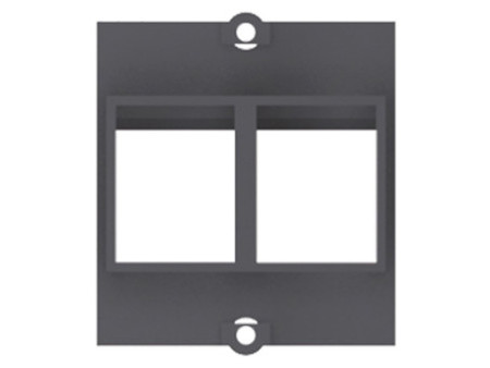 BACHMANN Cadre de support pour 2 prises keystone, noir