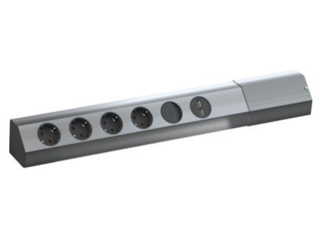 BACHMANN Bloc multiprise CASIA, 4 prises, chargeur USB