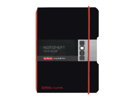 herlitz Carnet de notes my.book flex, A6, PP, noir