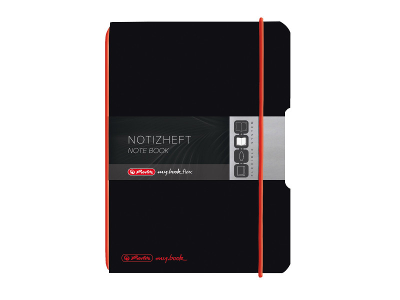 herlitz Carnet de notes my.book flex, A6, PP, noir
