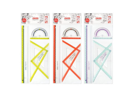 herlitz Kit de géometrie my.pen, 4 pièces, assorti