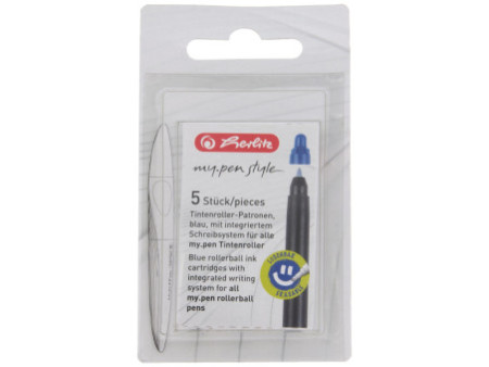 herlitz Cartouches pour stylo roller my.pen, bleu royal