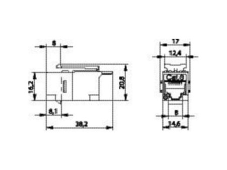 Fiche module AMJ Telegärtner, Cat.6, protégé,