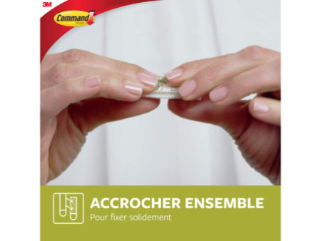 3M Command Languettes accroches tableaux, taille: L, blanc