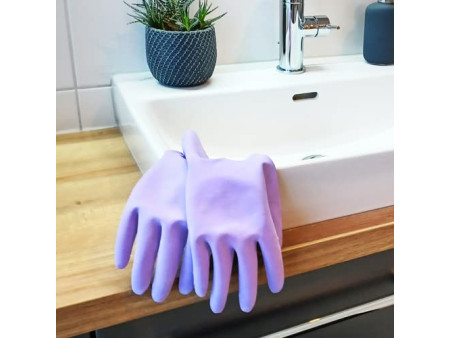 Spontex Gant en latex Extra Comfort, taille: M, lilas