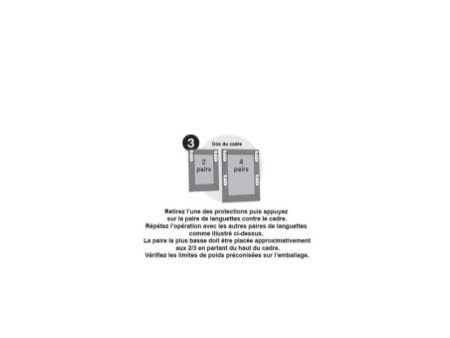 3M Command Languette de fixation pour cadre, taille: M, noir
