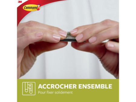 3M Command Languettes accroches tableaux, taille: S, noir