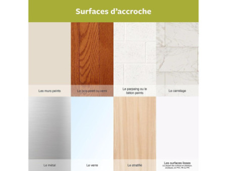 3M Command Languettes accroches tableaux, taille: S, noir