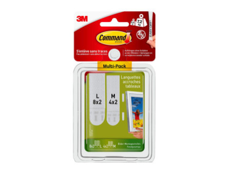 3M Command Languettes de fixation pour cadres, multipack