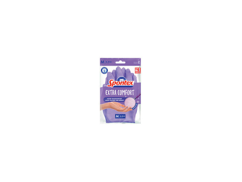 Spontex Gant en latex Extra Comfort, taille: L, lilas