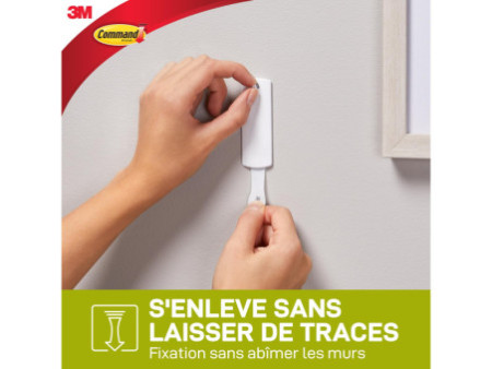 3M Command Crochet en dents de scie pour tableaux, blanc