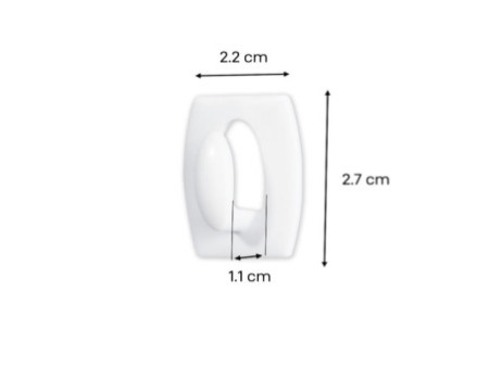 3M Command Mini-crochet, plastique, taille: S, blanc