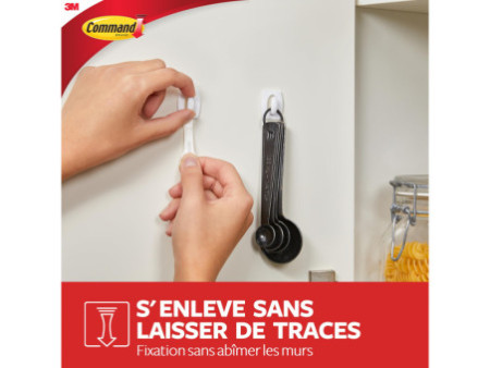 3M Command Mini-crochet, plastique, taille: S, blanc