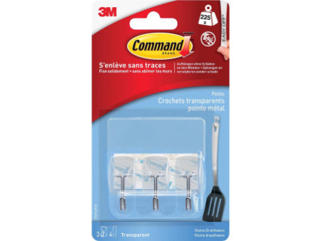 3M Command Crochet avec pointe en métal, blanc, taille: S