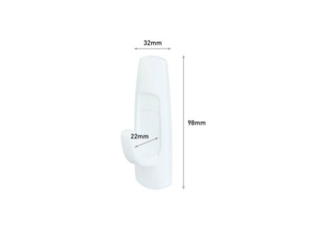 3M Command Crochet universel, plastique, taille: L, blanc