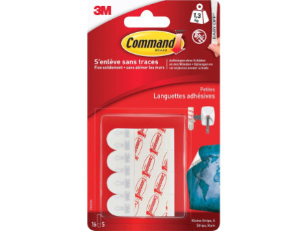 3M Command Paquet de recharge languettes adhésives, blanc