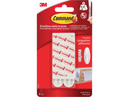 3M Command Paquet de recharge languettes adhésives, blanc