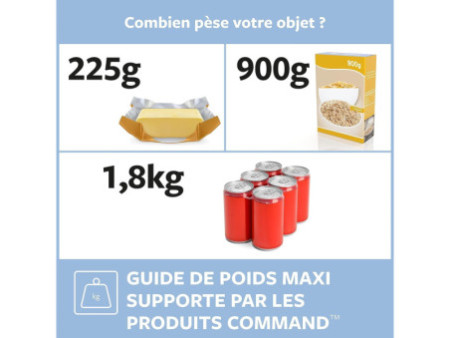 3M Command Recharge languette adhésive, transparent, assorti