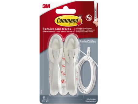 3M Command Crochet porte-câbles, taille: M, blanc