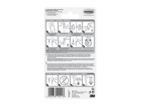 3M Command Crochet en métal 'Classic', taille: L, argent