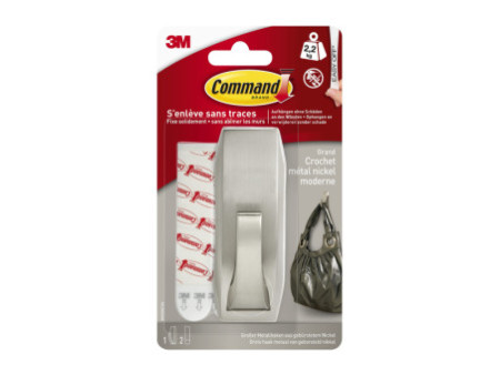 3M Command Crochet en métal 'Modern', taille: L, argent