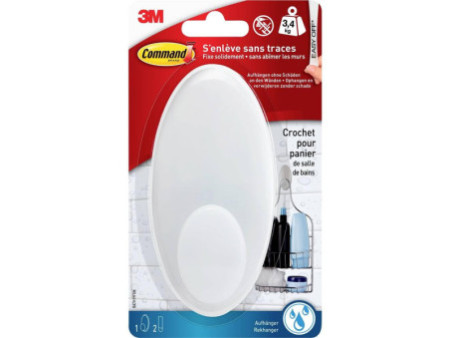 3M Command Crochet de salle de bain, taille: XL, blanc