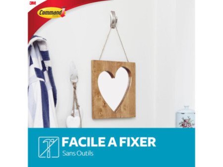 3M Command Crochet pour salle de bain métal 'Modern', argent