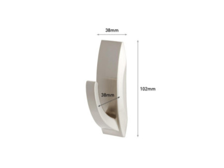 3M Command Crochet pour salle de bain métal 'Modern', argent