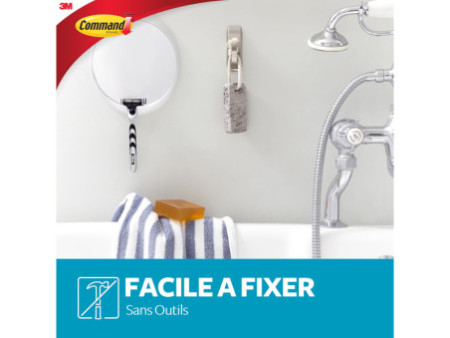 3M Command Crochet pour salle de bain métal 'Modern', argent