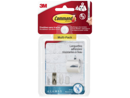 3M Command Languette adhésive pour salle de bain, assorti