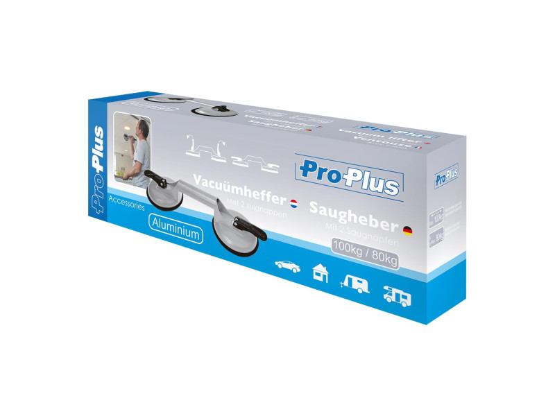 IWH Ventouse de levage Aluminium, double, charge: 80/100 kg